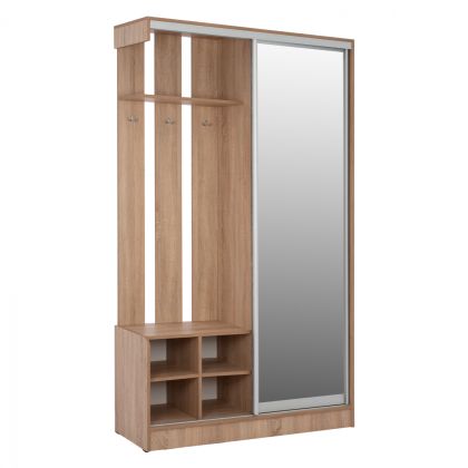 ENTRANCE FURNITURE WITH SLIDING WARDROBE AND MIRROR SONAMA HM2424 120X45X210Yec.