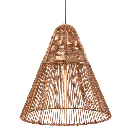 CEILING PENDANT LAMP HM4034 DRIED BANANA TREE FIBERS IN BROWN COLOR Φ100x100-105Hcm.