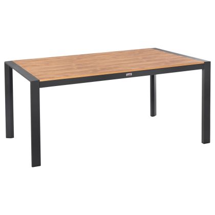 OUTDOOR DINING TABLE GOYA HM6059.03 ALUMINUM IN ANTHRACITE & POLYWOOD TABLETOP 160X80Χ75Hcm.