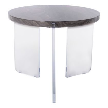 COFFEE TABLE ACRYCON HM9780.01 MDF WITH WATER REPELLANT TOP-ACRYLIC LEGS Φ64x51Hcm.