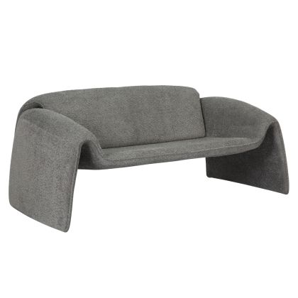 SOFA 2-SEATER LAFORGE HM9680.01 METAL FRAME-GREY BOUCLE FABRIC 160x80x63Hcm.