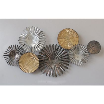 METAL WALL DECORATION HM7157 SILVER GOLD 88Χ5,5Χ45 cm.