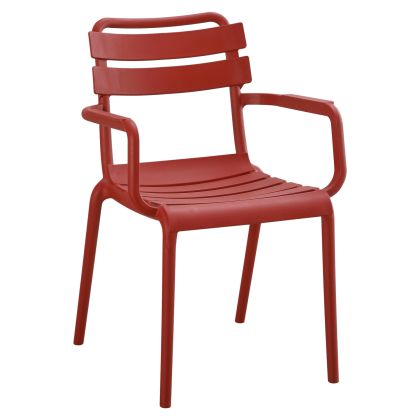 POLYPROPYLENE ARMCHAIR PHILLY HM6123.07 RED 58,5x49x83,5Hcm.