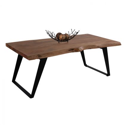 Coffee Table Alicia HM8171 solid acacia wood 118Χ59,5Χ47