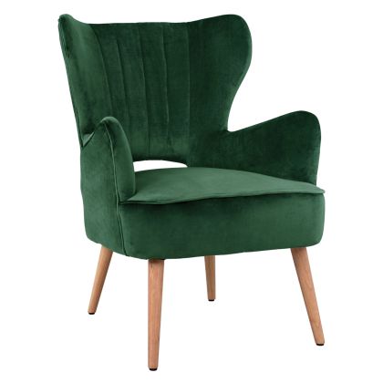 Velvet Armchair Mylie in Cypress Green color HM8394.03 66x75x91 cm