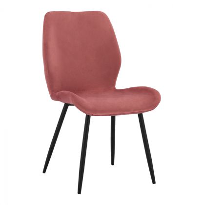 Dining Chair Klay in rotten apple velvet & black metallic frame HM8730.02 49X62,5X87 cm