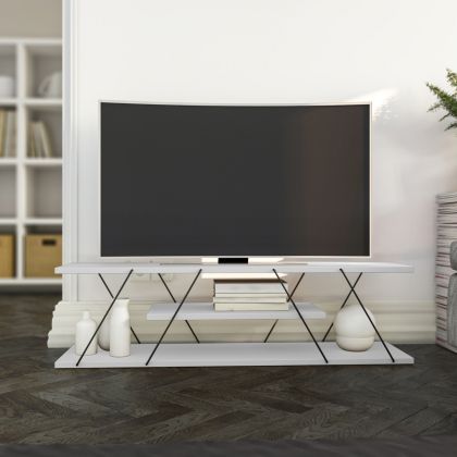 TV FURNITURE WHITE HM8922.02 120x30x33cm.