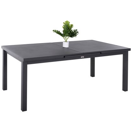 DINING ALUMINUM TABLE KRINTER HM6062.03 ANTHRACITE- EXPANDABLE 240/180Χ100Χ77Hcm