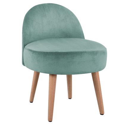 STOOL YASMINE HM8395.07 LOW BACKREST-PISTACHIO GREEN VELVET 47x43x63,5Hcm.