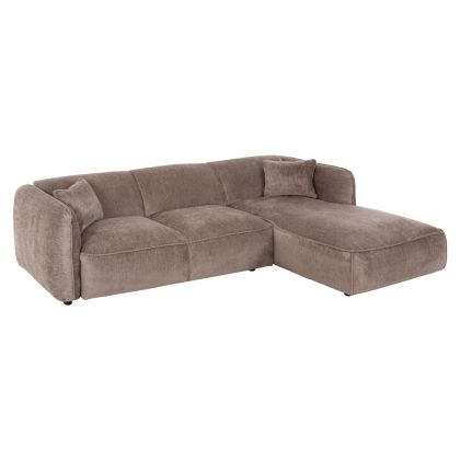 CORNER SOFA (RIGHT) TREAT HM3277.02R DARK BEIGE FABRIC 270x163x74Hcm.