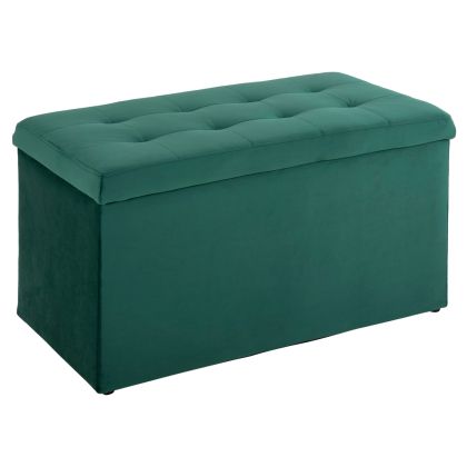 STOOL-CHEST PUNK HM279.13 CYPRESS GREEN VELVET 90x50x52H cm.