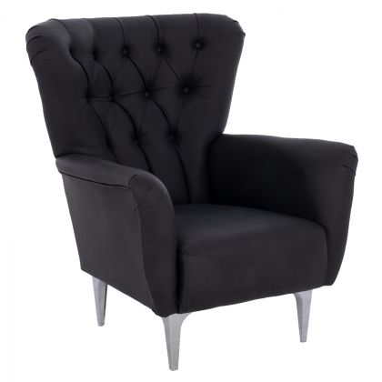 HM9217.01 bergere, black, Chesterfield-style, 87x88x100