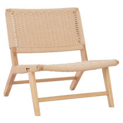 HM8917.01 armchair ANIKA indoors wooden rope-knitted 67,5x75x73,5H