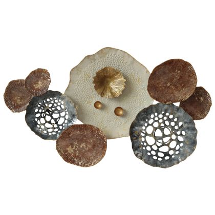 METAL WALL DECORATION HM7162 CARBON TERRACOTTA 66x5x38Y cm.