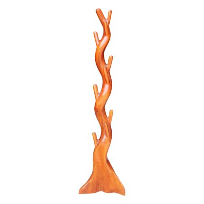 FLOOR STANDING HANGER SOLID MAHOGANY WOOD 40x40x180Hcm.HM9391