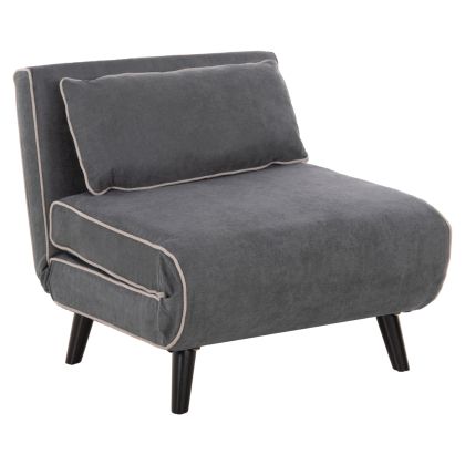 ARMCHAIR-BED BRAXTON HM8425.10 DARK GREY FABRIC 78x88x78Hcm.