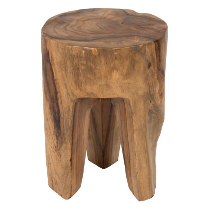 3-LEG STOOL SOLID TEAK NATURAL COLOR Φ30x40Hcm.HM9349