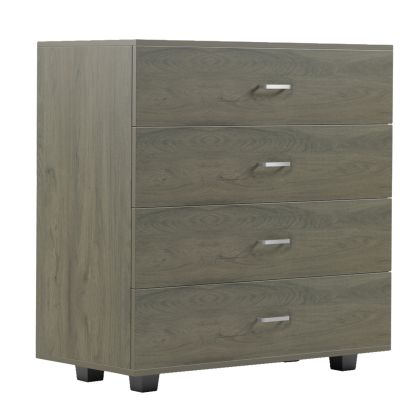 CHEST OF DRAWERS THORG HM8996.05 4-DRAWER MELAMINE IN DARK OLIVE 80x40x83Hcm.