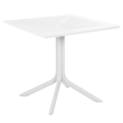 OUTDOOR POLYPROPYLENE SQUARE TABLE LUNAR HM5930.11 WHITE 80x80x75Hcm.