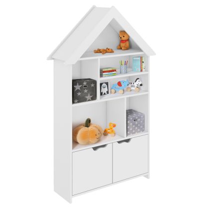 KIDS' BOOKCASE DREY HM18229.01 MELAMINE WHITE 103x33x169Hcm.