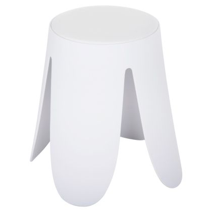 STOOL DENTY HM9619.01 POLYPROPYLENE IN WHITE-PU SEAT IN WHITE Φ30x45Hcm.