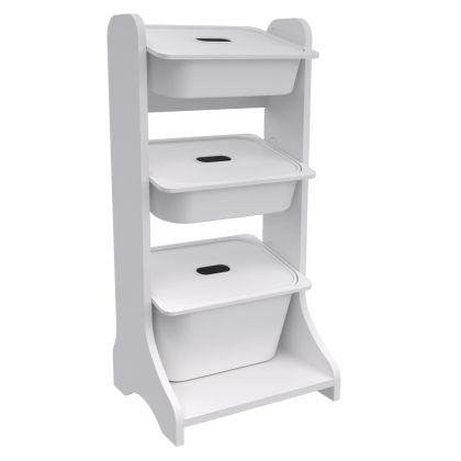 STORAGE FURNITURE FRED HM18207.01 WHITE MELAMINE 44x35x90Hcm.