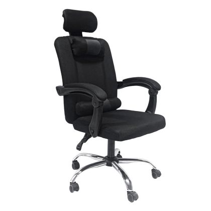 OFFICE CHAIR CRONER HM1196.01 BLACK MESH-BLACK METAL BASE-NYLON FRAME 58x99x120Hcm.