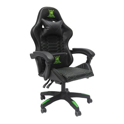 GAMING ARMCHAIR LOOT HM1204 BLACK-GREEN PVC & NYLON 51x49x125Hcm.