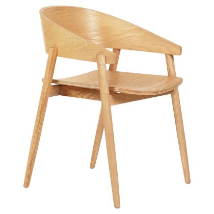 DINING CHAIR CANOP HM9950.01 ASHWOOD IN LIGHT OAK COLOR 56,5x61x74Hcm.