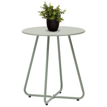 SIDE TABLE ROUND SAMMON HM6271.06 METAL IN PISTACHIO GREEN COLOR Φ45x50Hcm.