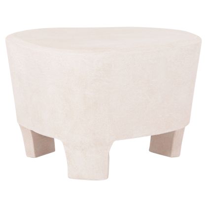 COFFEE TABLE SERIES SANTORINI HM18053 MDF IN OFF-WHITE COLOR 54x61x40.5Hcm.