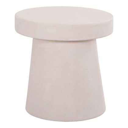 COFFEE TABLE ROUND SERIES SANTORINI HM18052 MDF IN OFF-WHITE COLOR Φ48x49Hcm.