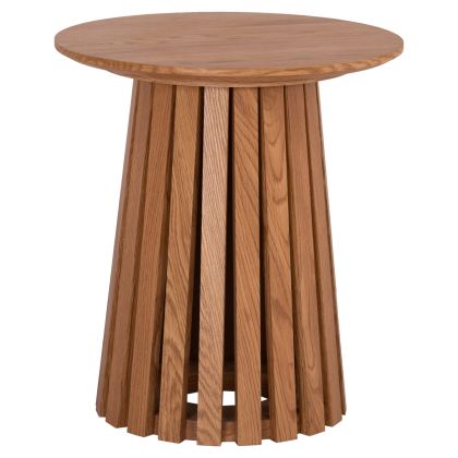 SIDE TABLE TALBERT HM18025 MDF IN NATURAL WOOD COLOR Φ45x50,5Hcm.