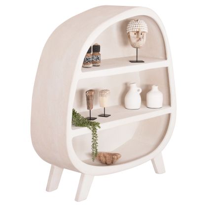 SHELVES RACK SERIES SANTORINI HM18060.01 MDF IN OFF-WHITE 120x38x133Hcm.