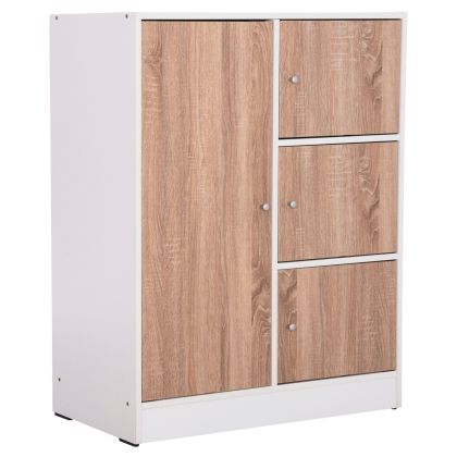 CABINET WITH 4 STORAGE SPACES MATIN HM2479.01 SONAMA OAK-WHITE MELAMINE 80x39,5x99,5Hcm.