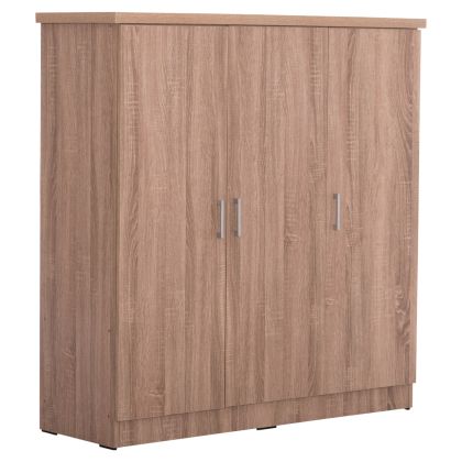 WARDROBE 3-LEAF WITH SHELVES FUENTO HM2482.01 MELAMINE IN SONAMA OAK 120-116x40x123.5Hcm