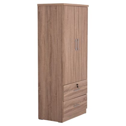 WARDROBE WITH DRAWERS REINA HM2484.11 MELAMINE IN SONAMA OAK 80x48x183Hcm.