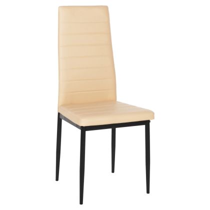 Метален стол Lady HM0037.25 Cappuccino PU с метална конструкция K/D 40x48x95 см