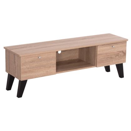 TV FURNITURE IREN HM2481.01 MELAMINE IN SONAMA OAK-BLACK 120x32,5-34x41Hcm.