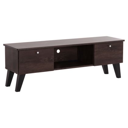 TV FURNITURE IREN HM2481.02 MELAMINE IN WALNUT-BLACK 120x32,5-34x41Hcm.