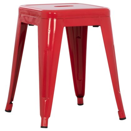 STOOL MELITA HM0096.44 METAL IN RED COLOR 39x39x46Hcm.