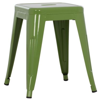 STOOL MELITA HM0096.53 METAL IN LIGHT OLIVE GREEN COLOR 39x39x46Hcm.