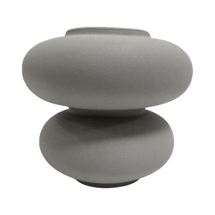 CERAMIC TABLE DECOR ROOK HM4629.03 MATTE GREY Φ18x17Hcm.