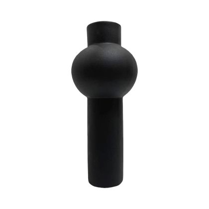 CERAMIC TABLE DECOR SCEPTER HM4604.02 MATTE BLACK Φ17.5x40Hcm.