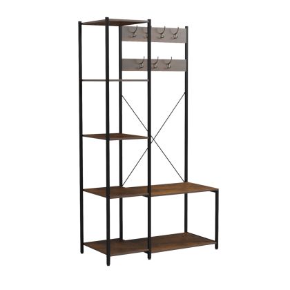 ENTRYWAY FURNITURE/OPEN ACCESS WARDROBE ARANJA HM18083 METAL-MELAMINE 100x46x180Hcm.