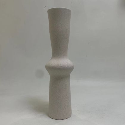 CERAMIC TABLE DECOR SCEPTER HM4637.01 OFF WHITE WITH CRYSTALLIZATION Φ14x50Hcm.