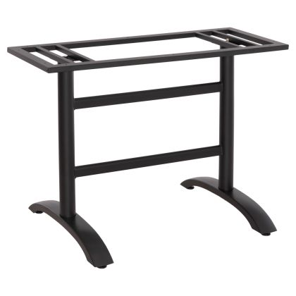 BASE FOR TABLE HM468.11 METAL DOUBLE IN MATTE BLACK WITH HEIGHT ADJUSTERS 100Χ40Χ73Hcm.