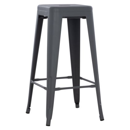 BAR STOOL MELITA-PRO HM8642.50 METAL IN GREY 43x43x78Hcm.