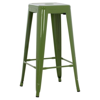 BAR STOOL MELITA-PRO HM8642.53 METAL IN LIGHT OLIVE GREEN 43x43x78Hcm.