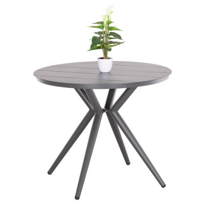 OUTDOOR TABLE ROUND HIGER HM6289.01 GREY ALUMINUM Φ90Χ74Hcm.